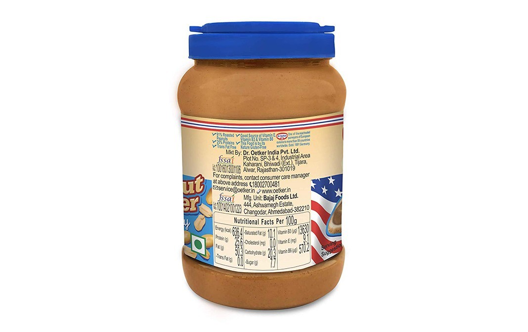 Dr. Oetker Fun foods Peanut Butter Crunchy    Plastic Jar  2.5 kilogram